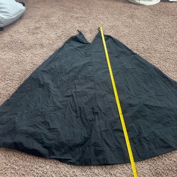 Babaton Aritzia Nouvelle Cotton Poplin Black Swing Midi Dress V Neck S $148 - Picture 10 of 13